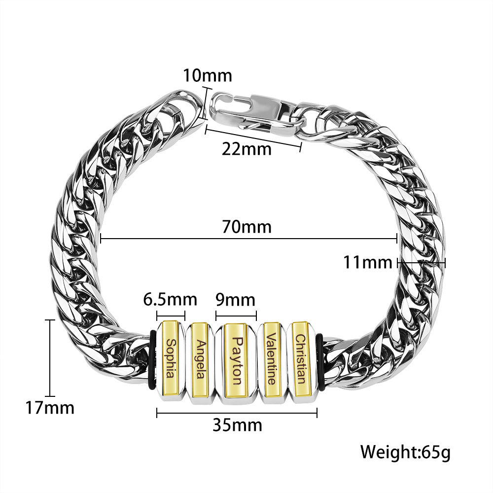 Exquisite Fashion Customizable Alphabet Cuban Chain Design Versatile Jewelry