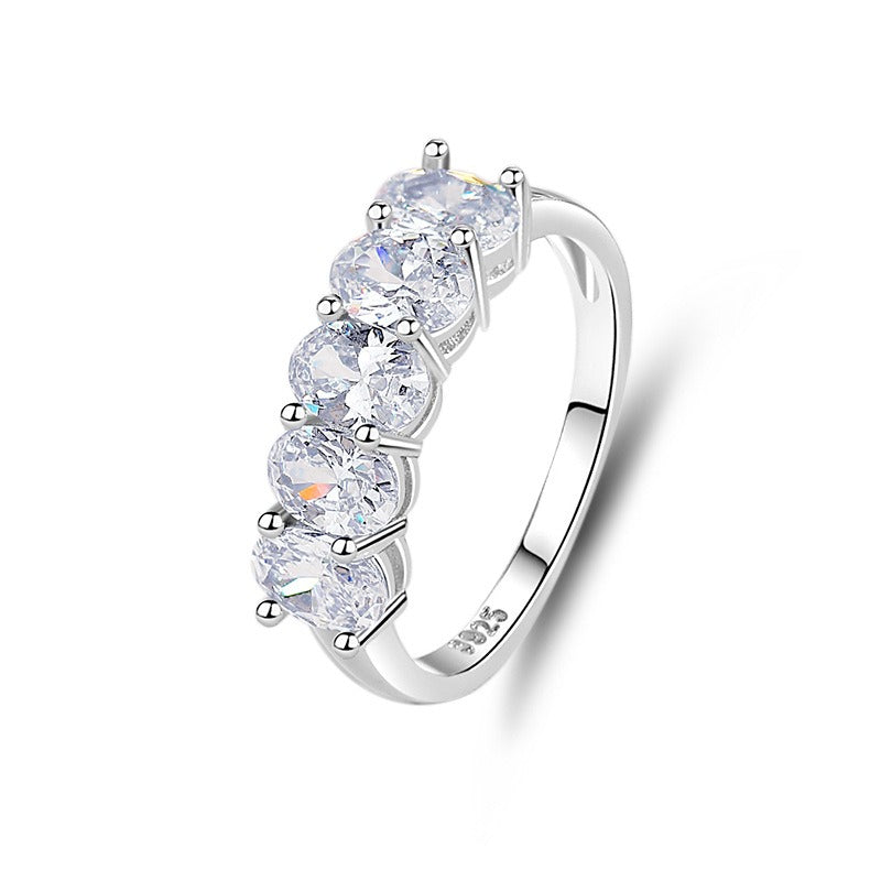 S925 silver diamond design beautiful dazzling ring