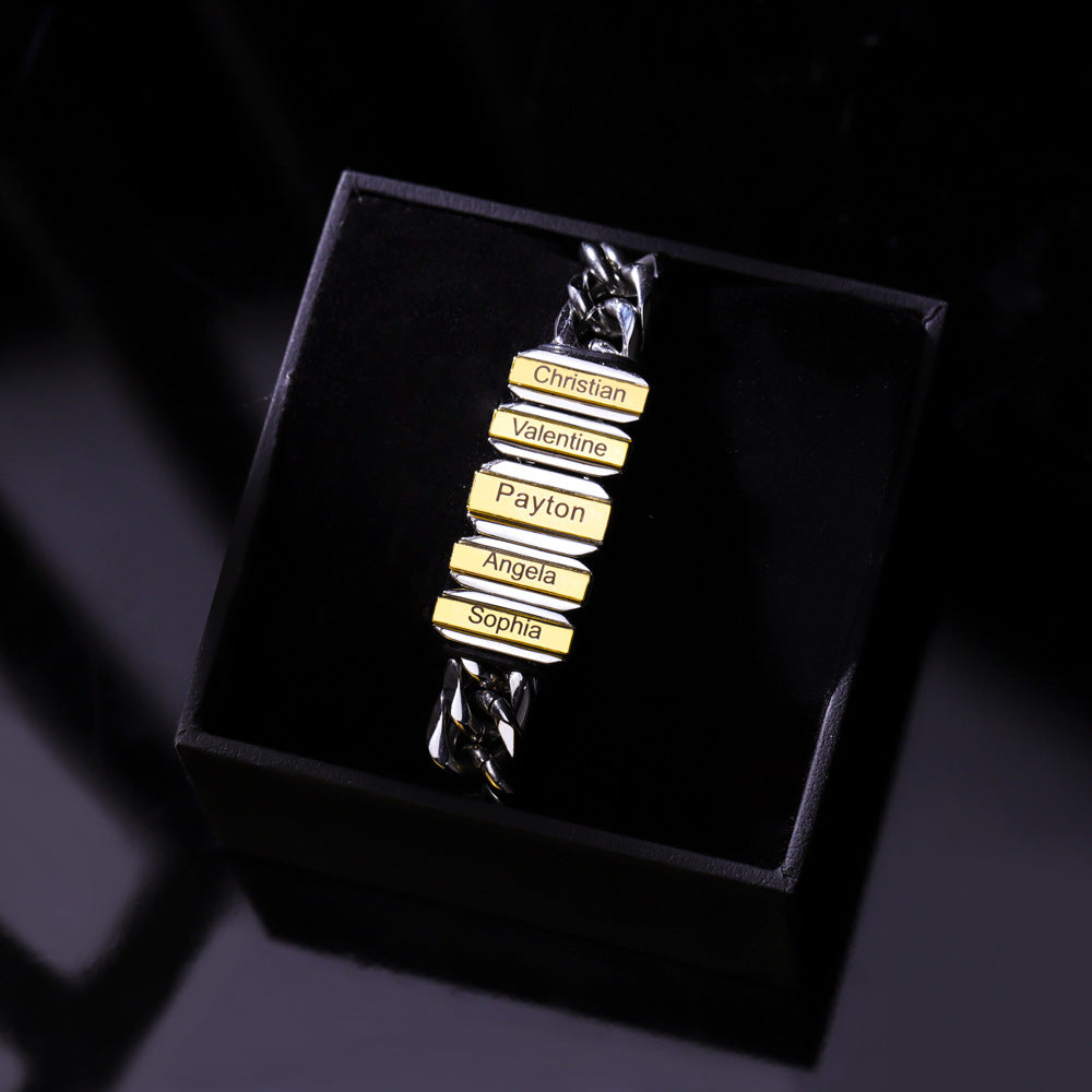 Exquisite Fashion Customizable Alphabet Cuban Chain Design Versatile Jewelry