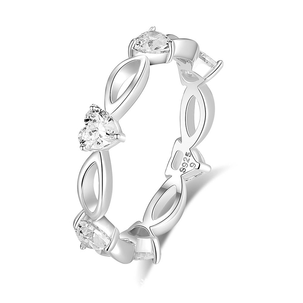 S925 silver diamond design beautiful dazzling ring