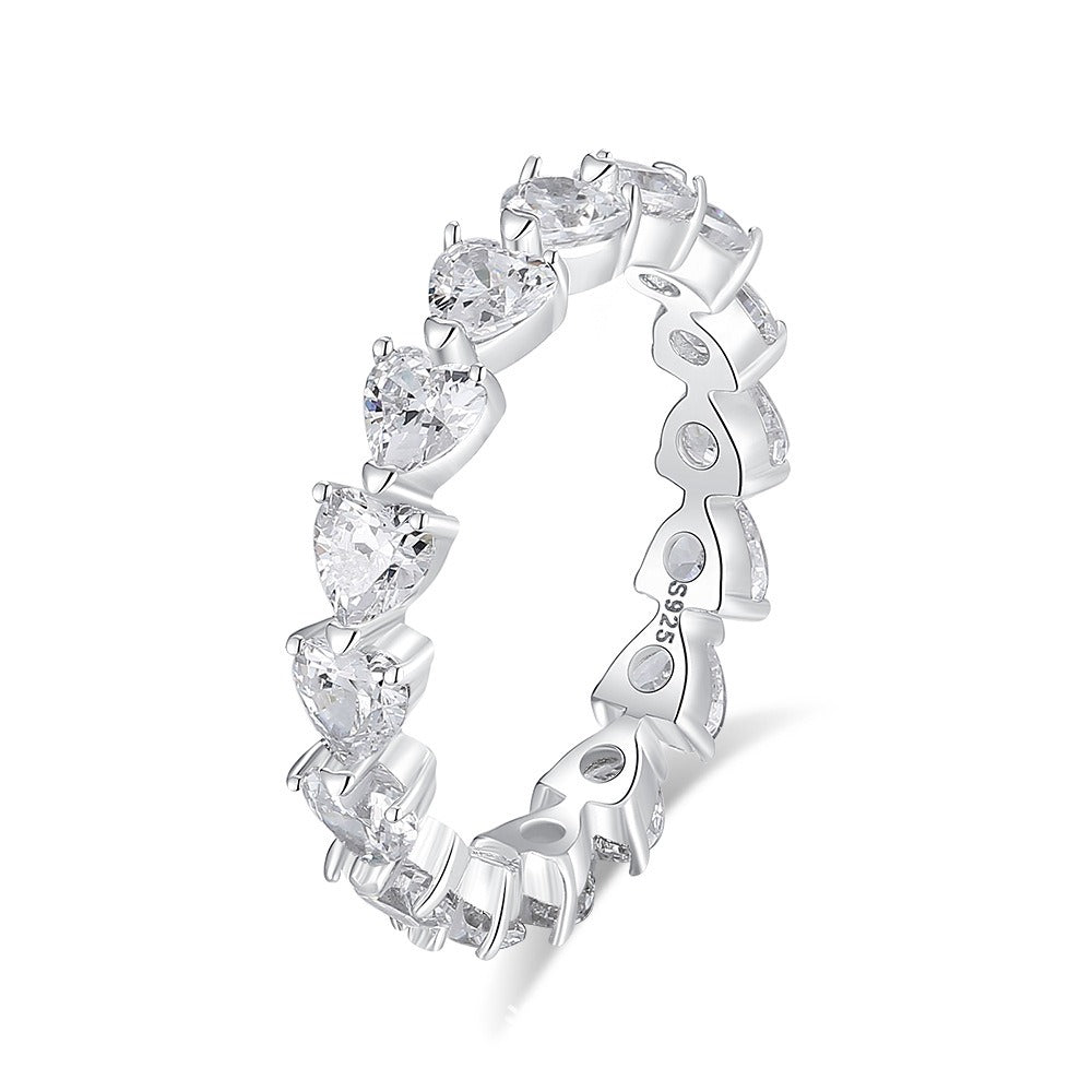 S925 silver diamond design beautiful dazzling ring