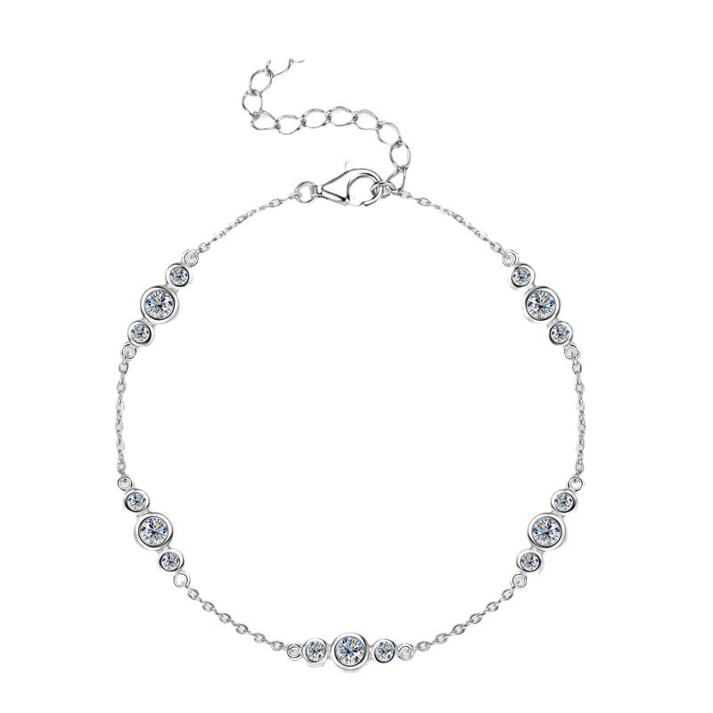 European And American Fashion Minimalist Moissanite Bracelet Niche