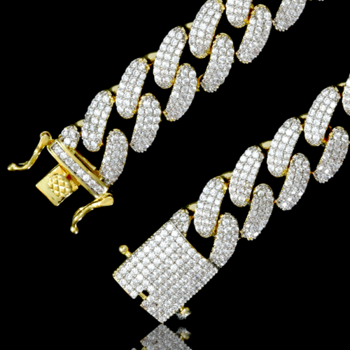 COLT 12MM Cuban Chain | 961752 - Luxurious Cubic Zirconia-Studded Jewelry