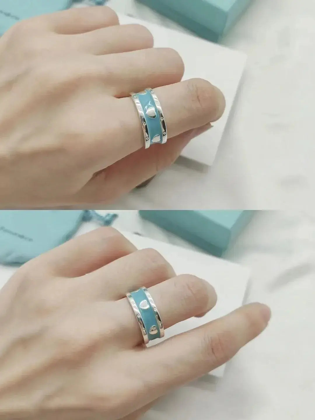 Luxury 925 Sterling Silver Heart-Shaped Ring for Women