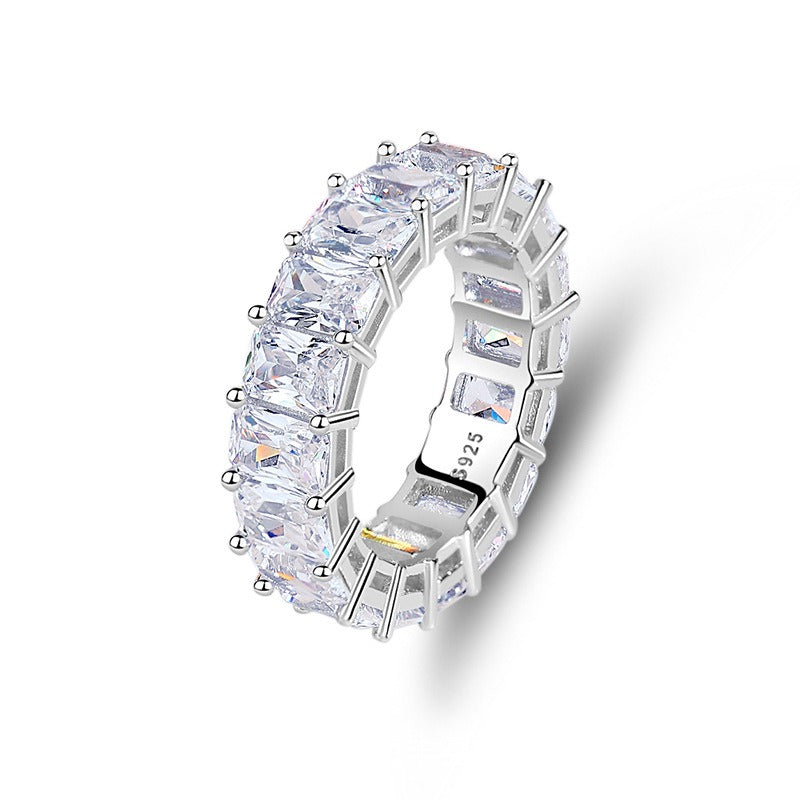 S925 silver diamond design beautiful dazzling ring