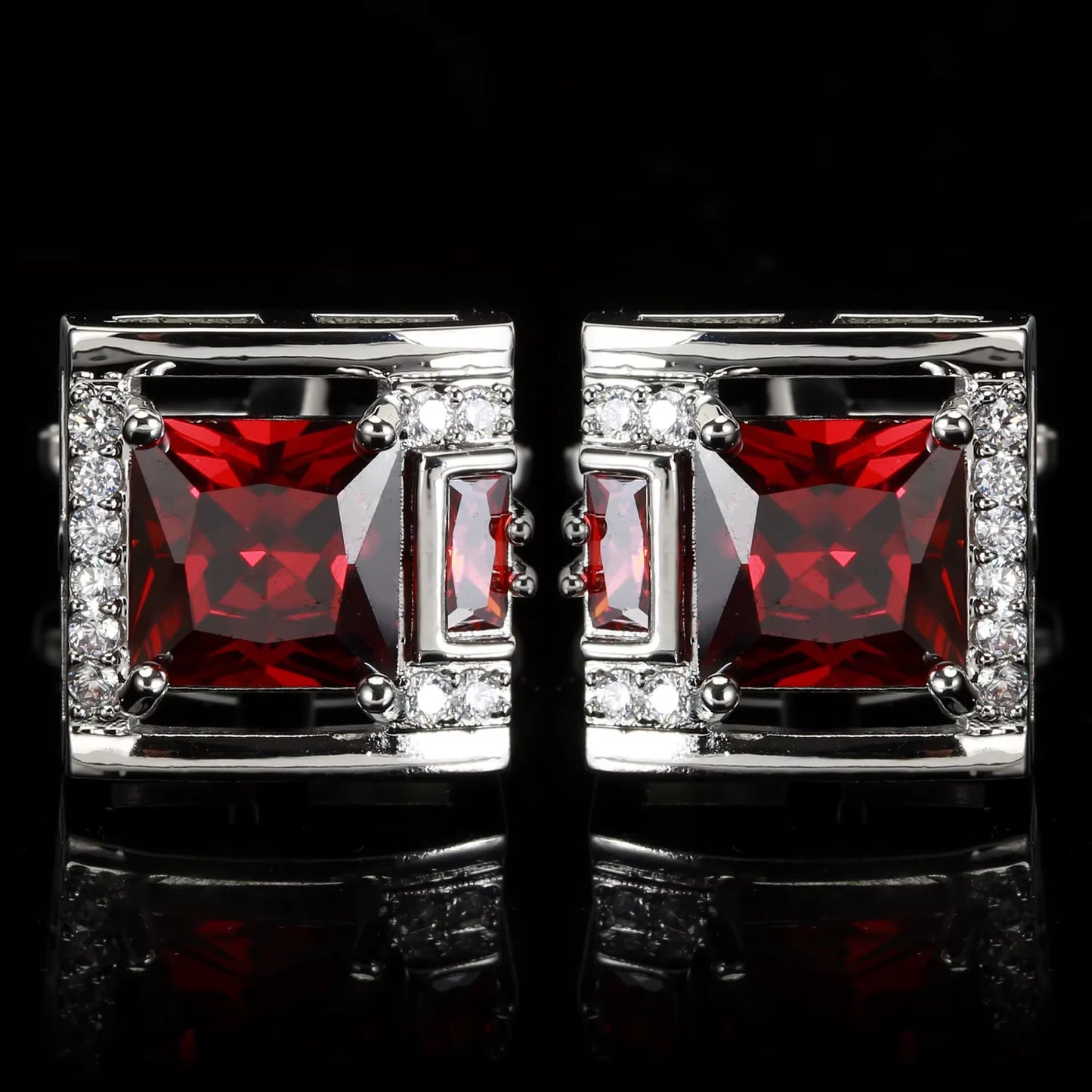 Tough Square Zircon Stone Cufflinks for Man Luxury Shirt Suit Cufflinks Black Stone Cufflinks Gift Accesories for Man