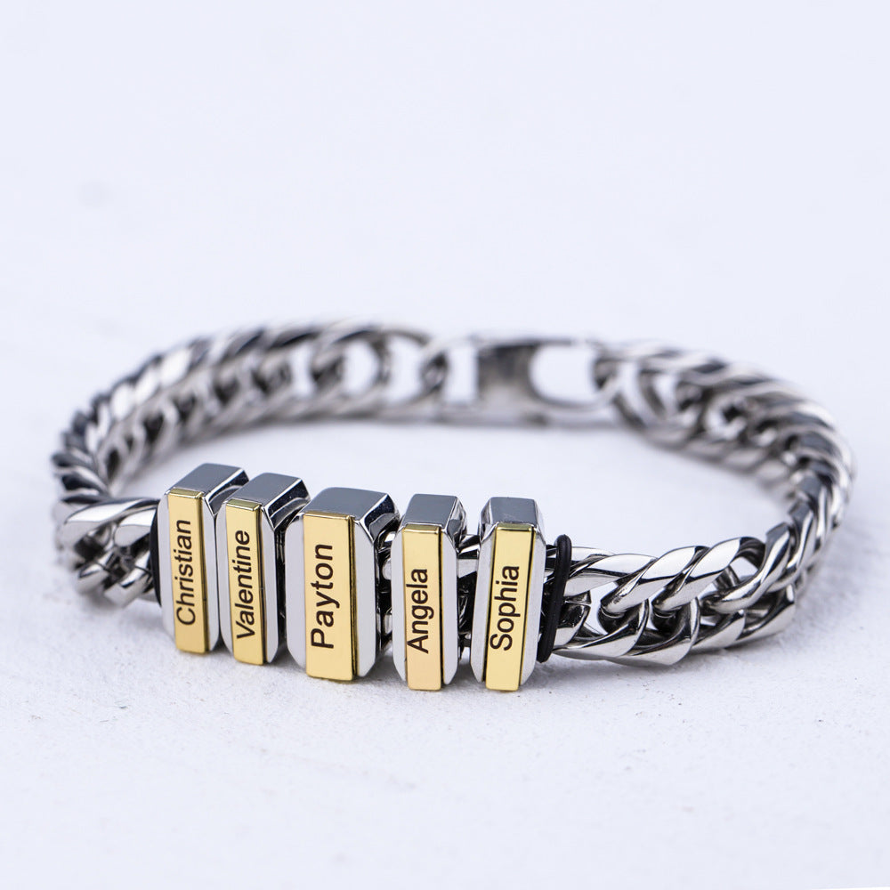 Exquisite Fashion Customizable Alphabet Cuban Chain Design Versatile Jewelry