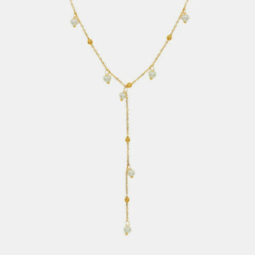 Stunning 18K Gold-Plated Pearl Drop Necklace for Chic Style