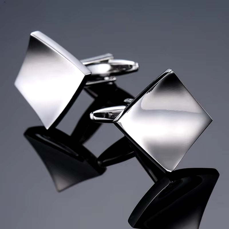 High Quality Cufflinks Luxury Cuff Links Mens French Square Button Shirts Accessories Business Jewelry