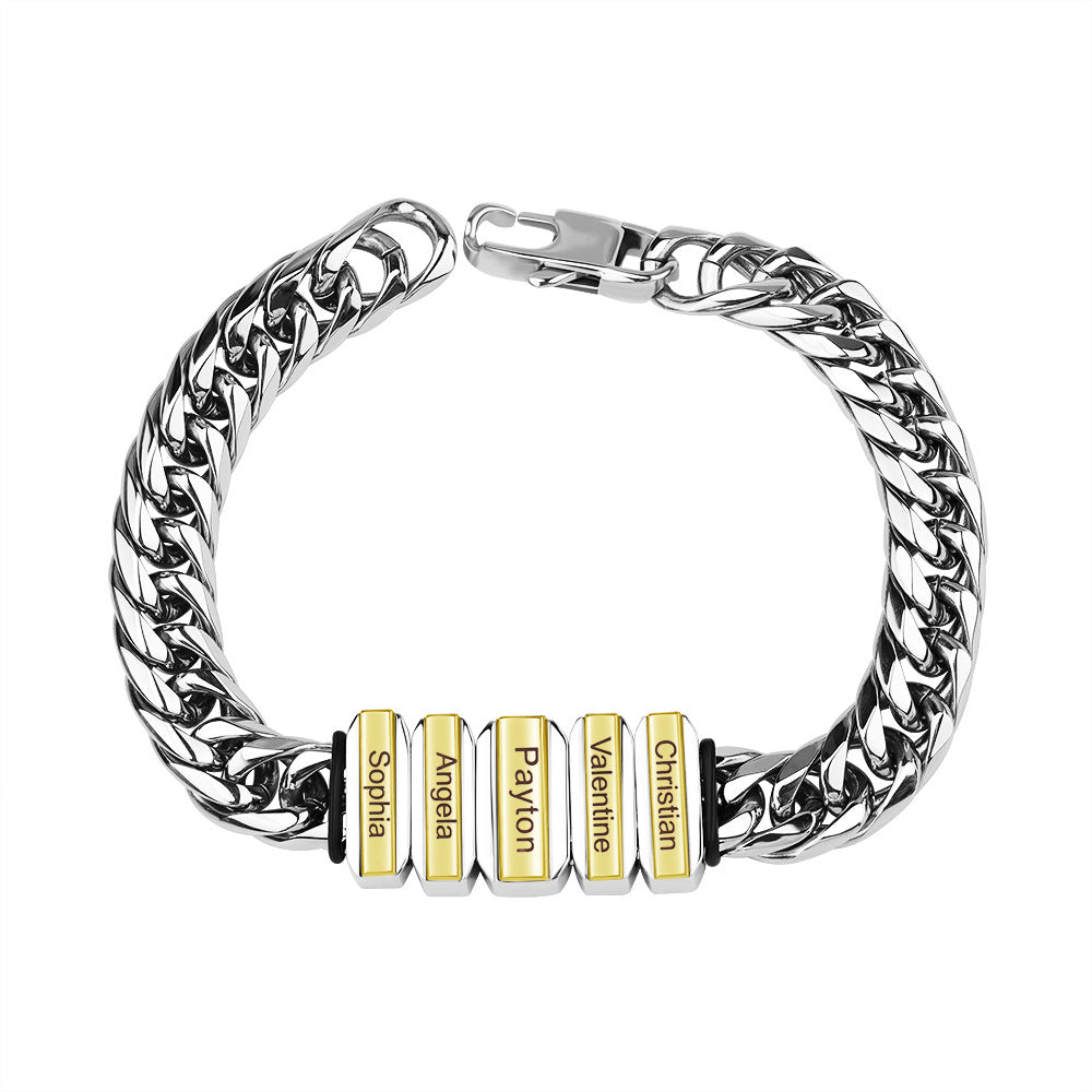 Exquisite Fashion Customizable Alphabet Cuban Chain Design Versatile Jewelry