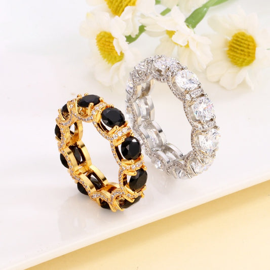 18K gold with diamond design, noble and dazzling ring