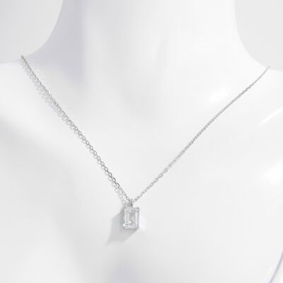 925 Sterling Silver Zircon Pendant Necklace Zircon Pendant Jewelry
