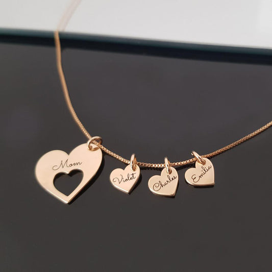 Love heart with customizable name design light luxury style necklace