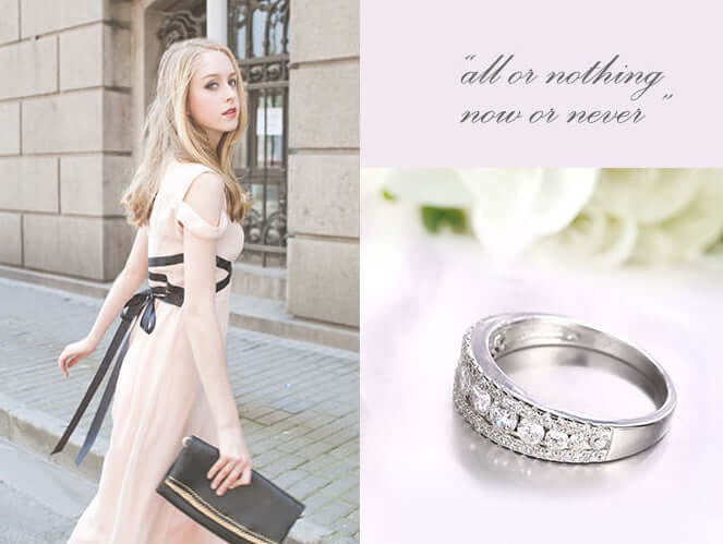 Diamond ring in 925 sterling silver