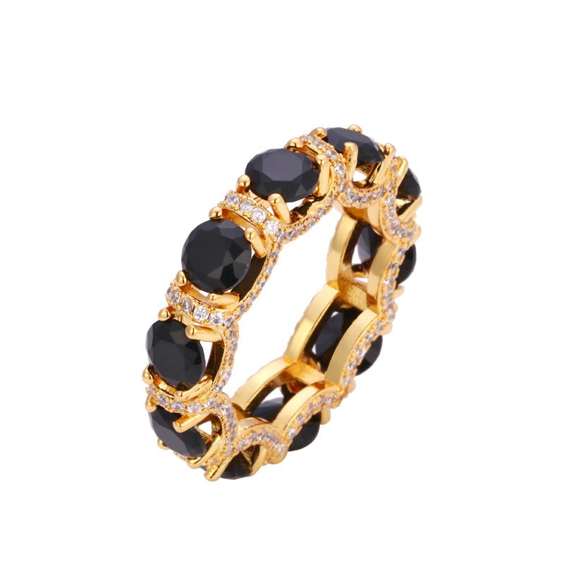 18K gold with diamond design, noble and dazzling ring