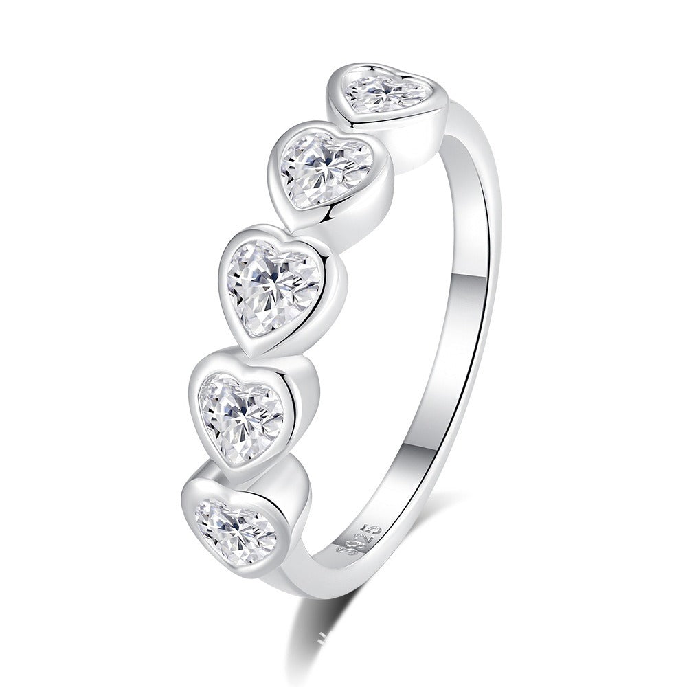 S925 silver diamond design beautiful dazzling ring