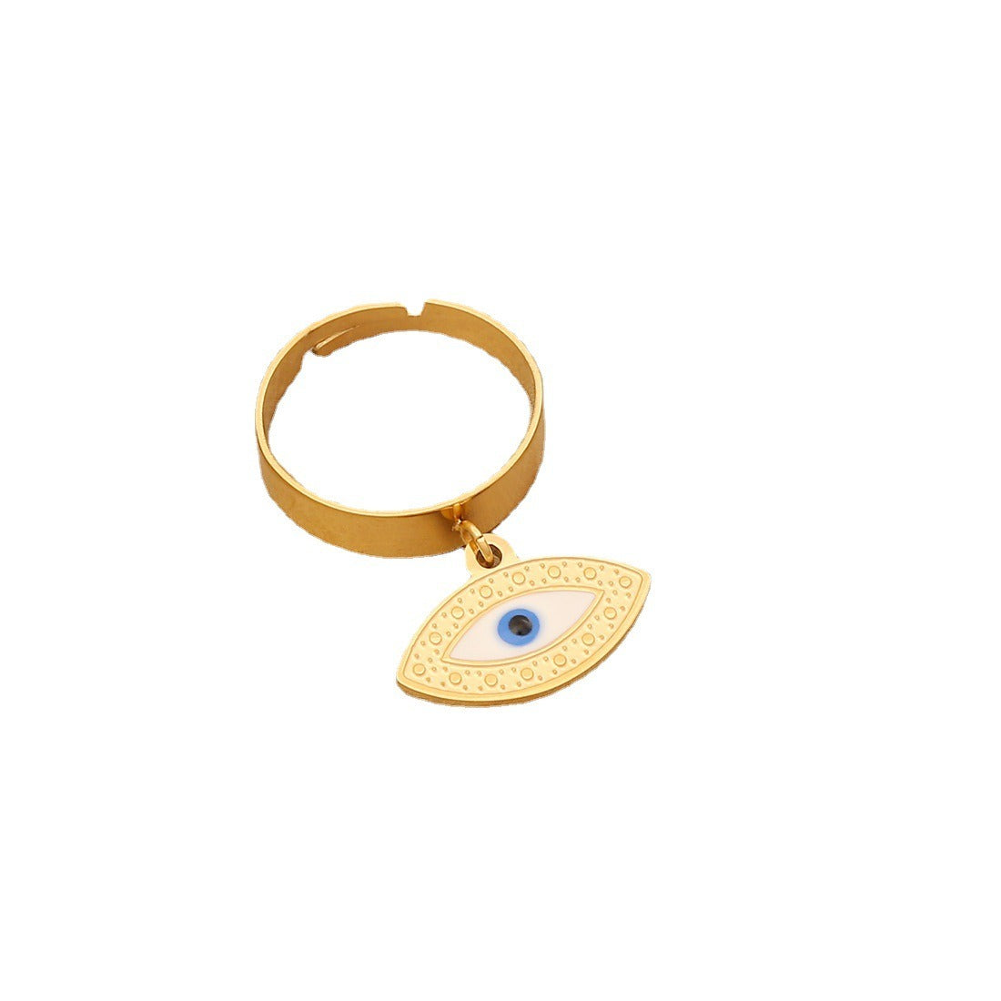 18K Gold Demon Eye Design Fashion Personalized Bracelet Earring Ring Set