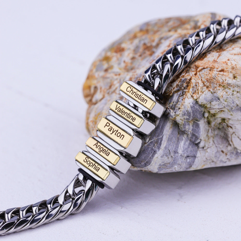 Exquisite Fashion Customizable Alphabet Cuban Chain Design Versatile Jewelry