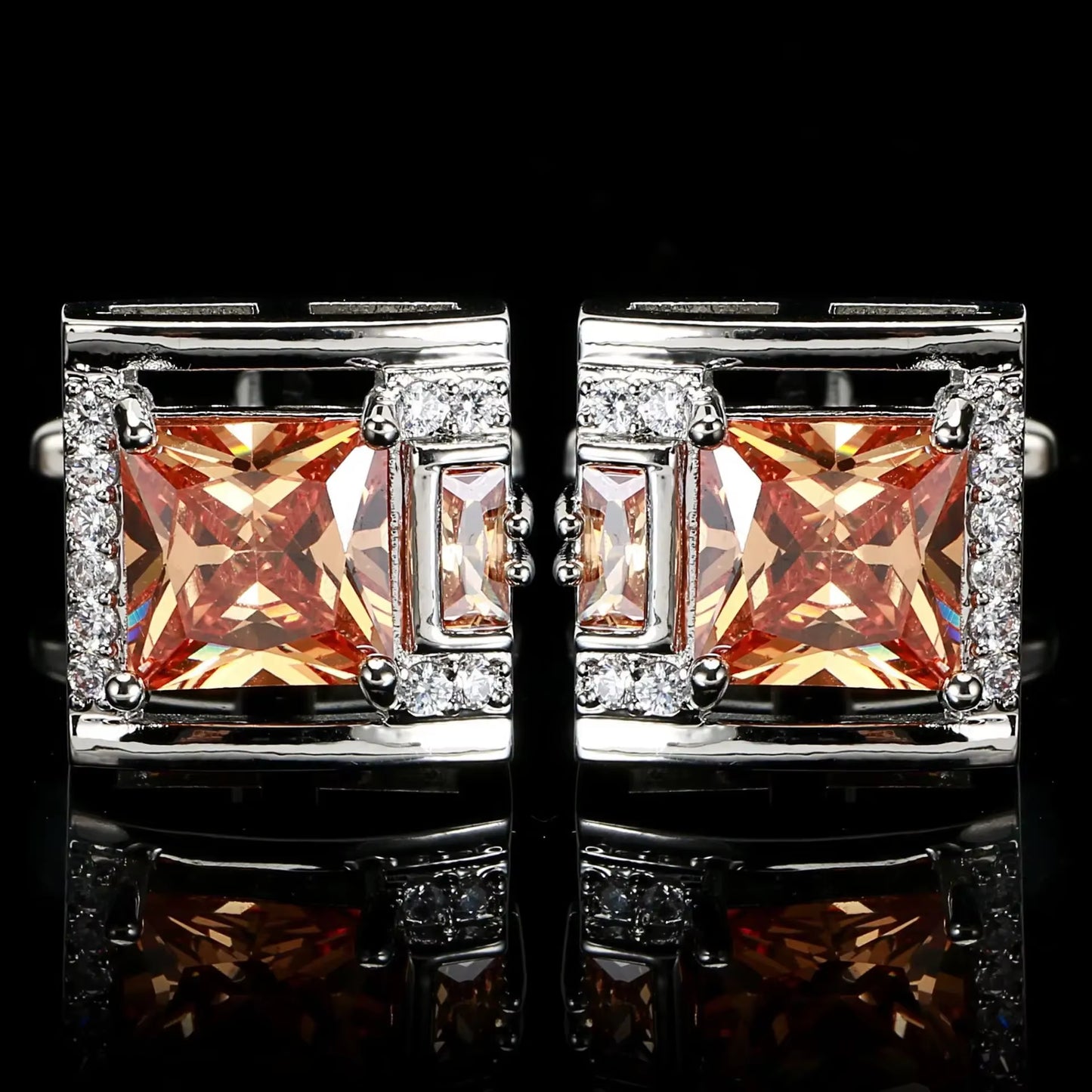 Tough Square Zircon Stone Cufflinks for Man Luxury Shirt Suit Cufflinks Black Stone Cufflinks Gift Accesories for Man