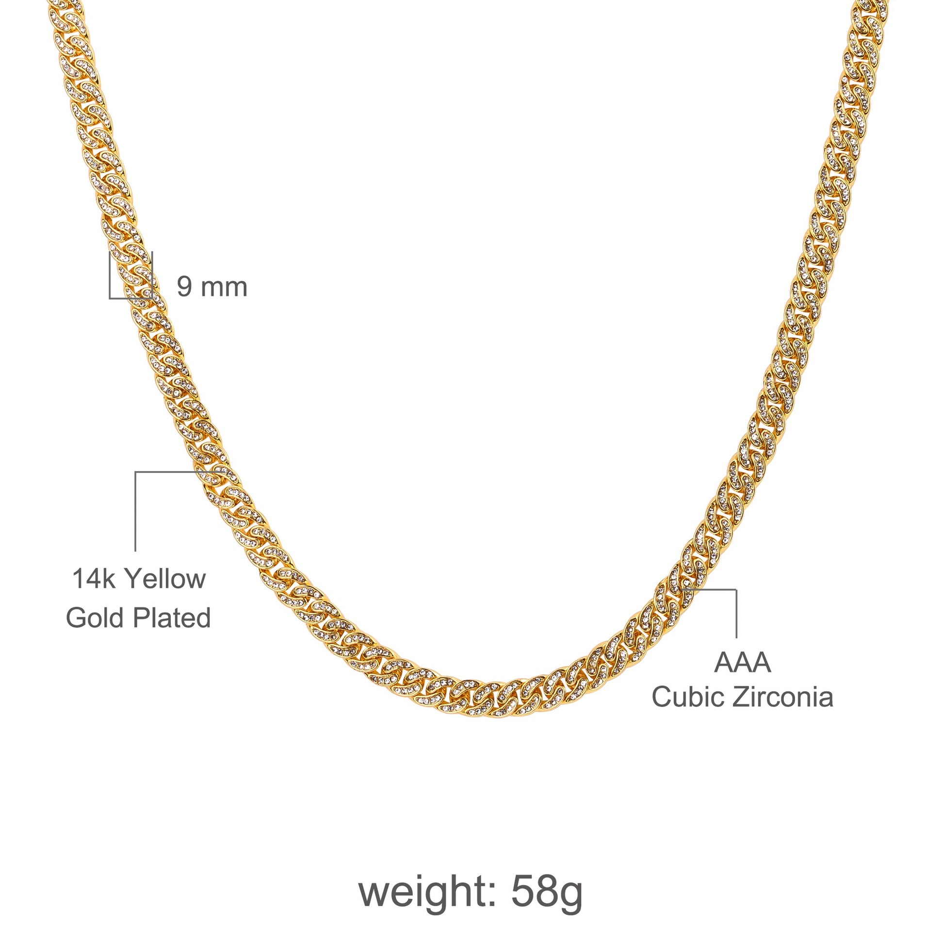 CREW BM 8 MM Cuban Chain  | 970722 Bling Master Cuban Chain