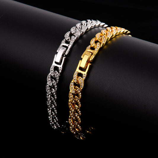 CREW BM 8 MM Cuban Bracelet | 970751 Bling Master Rhinestone Bracelet