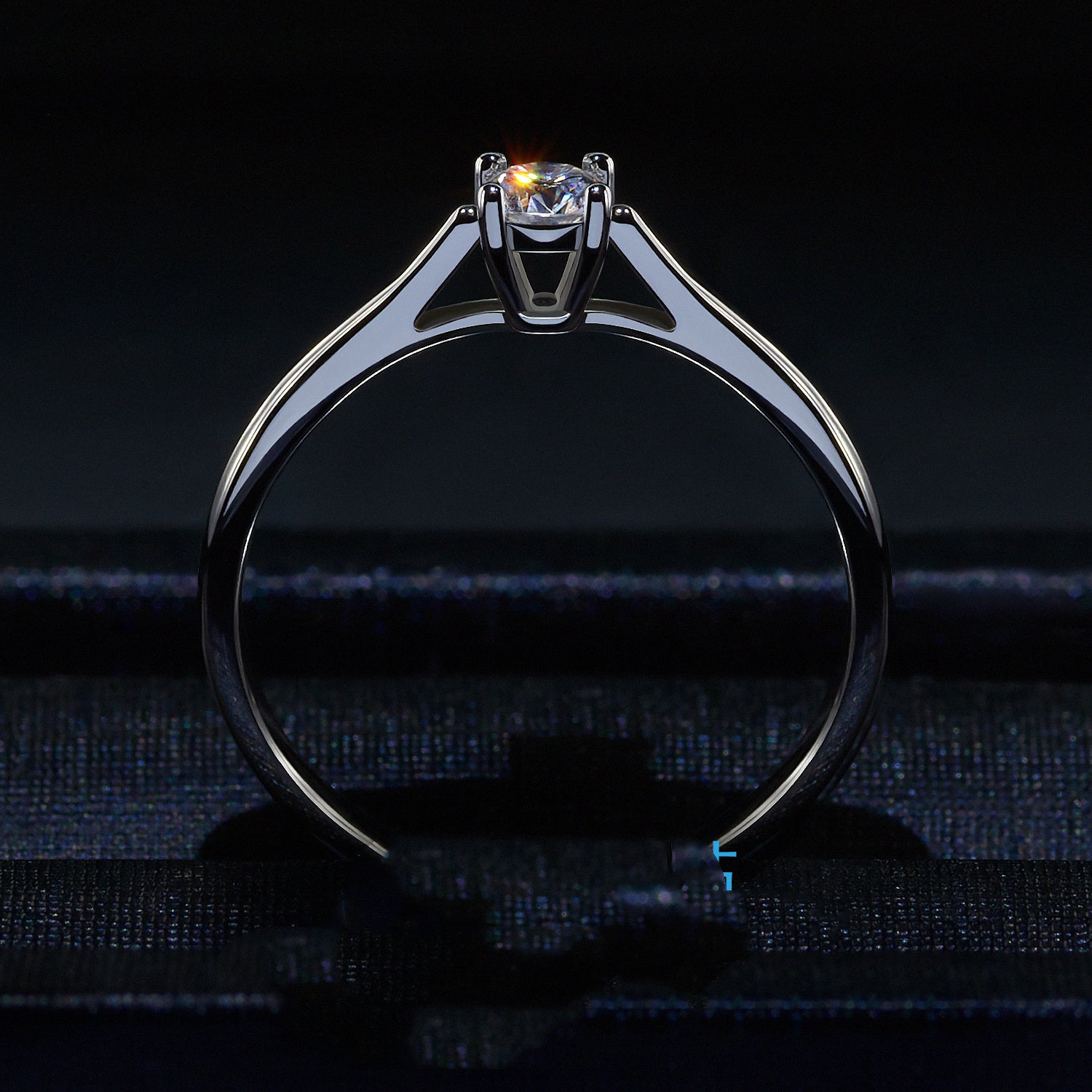 Silver Simple Women's Ring Wedding Moissanite