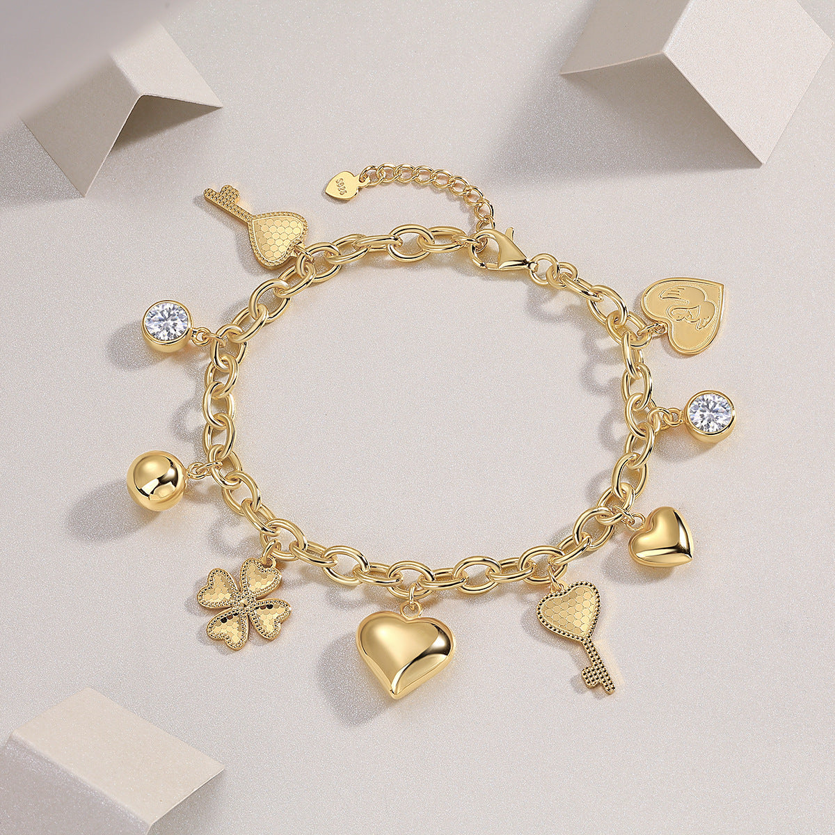 Women's Fashion Back Chain Moissanite Bracelet