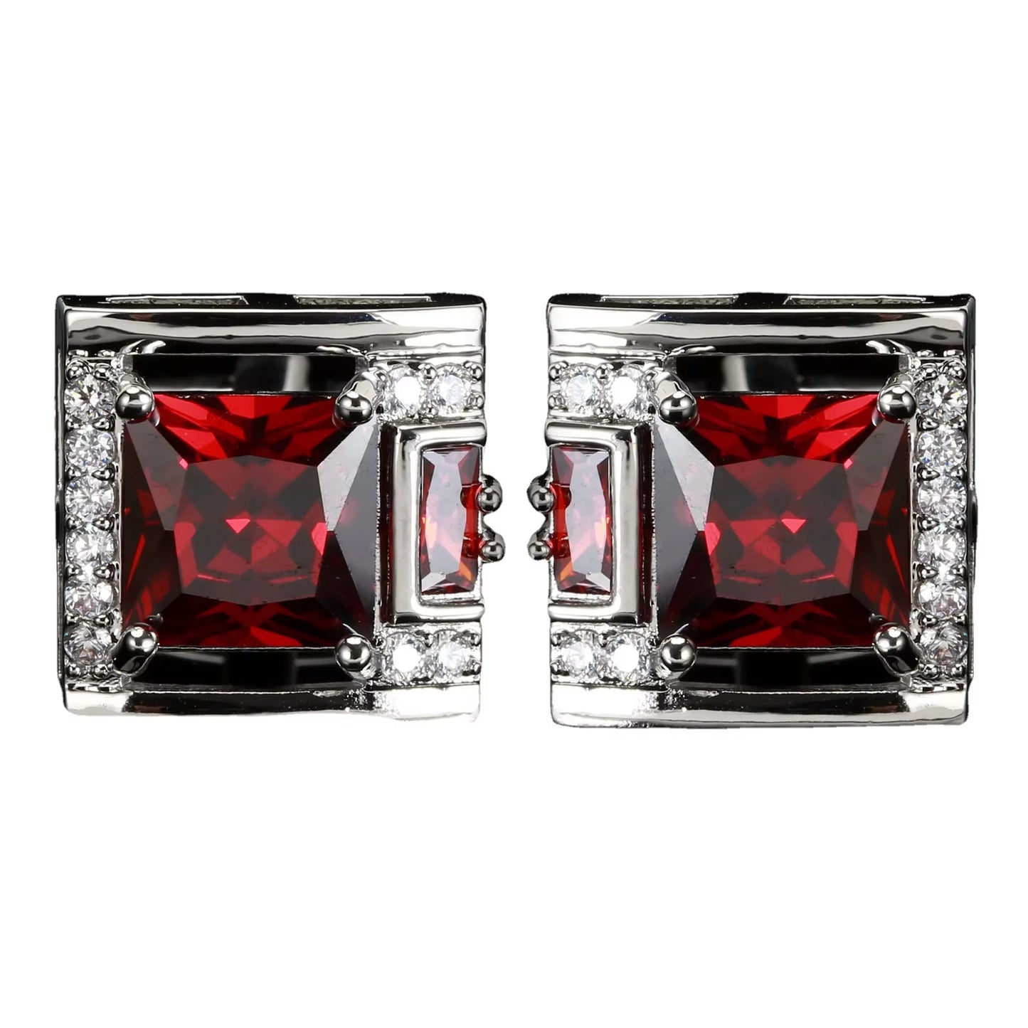 Tough Square Zircon Stone Cufflinks for Man Luxury Shirt Suit Cufflinks Black Stone Cufflinks Gift Accesories for Man