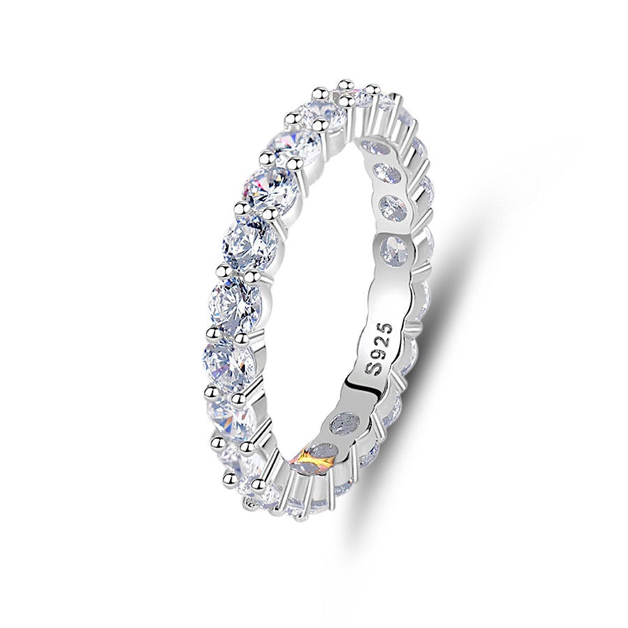 S925 silver diamond design beautiful dazzling ring