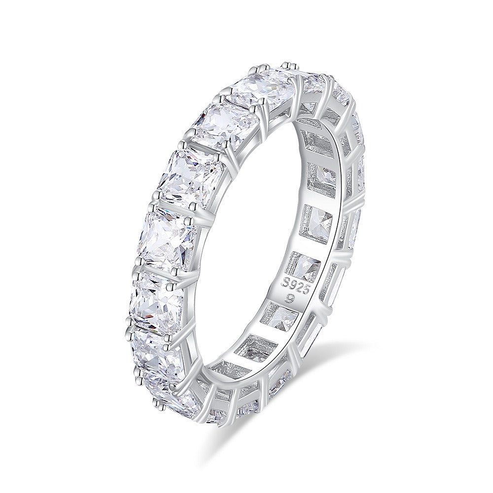S925 silver diamond design beautiful dazzling ring