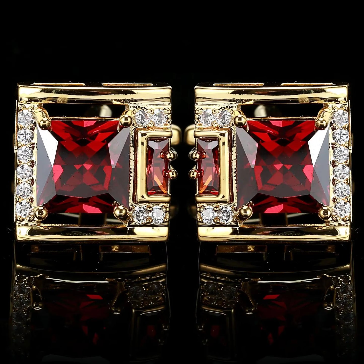 Tough Square Zircon Stone Cufflinks for Man Luxury Shirt Suit Cufflinks Black Stone Cufflinks Gift Accesories for Man